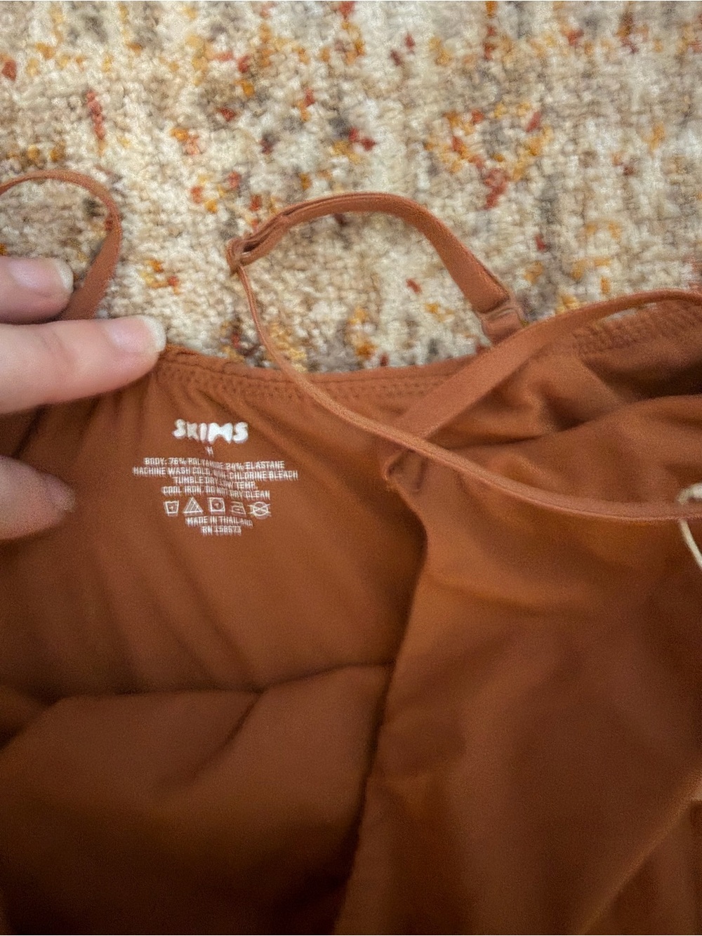 SKIMS Fits Everybody Long Slip Maxi Dress in Bronze - Picture 3 of 4